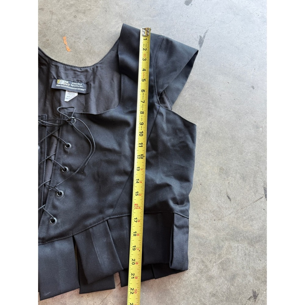 Chivalry Sports Renaissance Corset Bodice Black Lace Up Peplum Ren Faire 3X - Picture 7 of 10